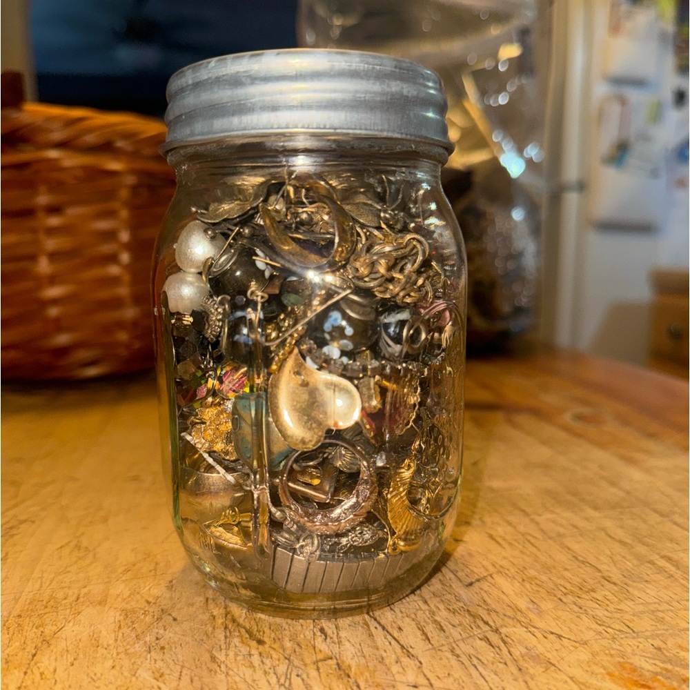 2 lbs Mystery Vintage Jewelry Jar